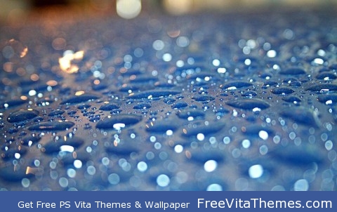 Blue water droplets PS Vita Wallpaper