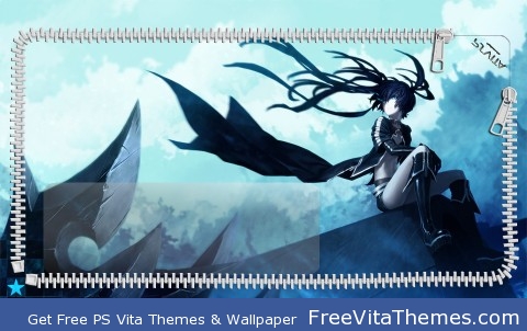 Black Rock Shooter Lockscreen PS Vita Wallpaper