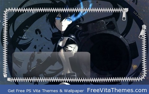 Black Rock Shooter 2 Lockscreen PS Vita Wallpaper